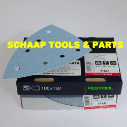 Schuurblad 100x150mm P 40 GRANAT StickFix per 50 verpakt | 497135